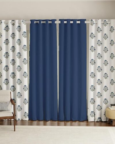 Cotton Curtains for Door, Curtains 7 feet Long