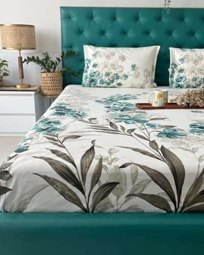 Cotton Floral Bedsheet for King Bed