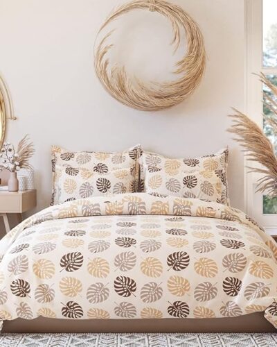 Cotton Elastic 400 Threadcount Fitted All Around Printed Queen Size Double Bed Bedsheet